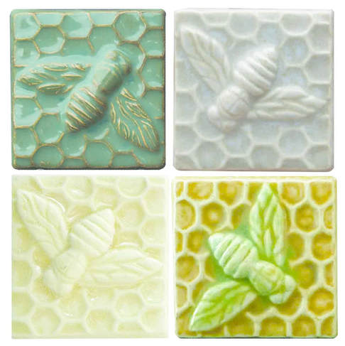 ceramic art bee tiles 3