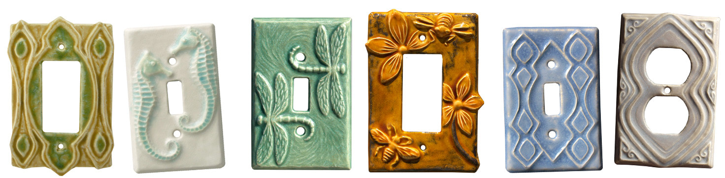 ceramic light switch covers, duplex outlet covers, ceramic art light switch plates